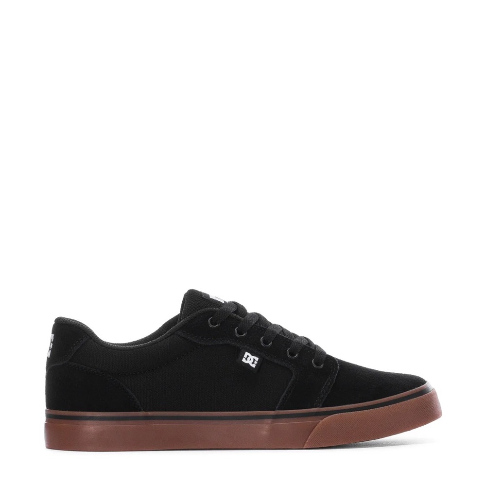 DC Anvil Black Sneakers with Brown Soles